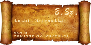 Barabit Szimonetta névjegykártya